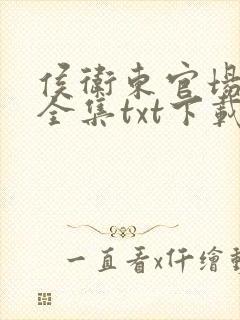 侯卫东官场笔记全集txt下载