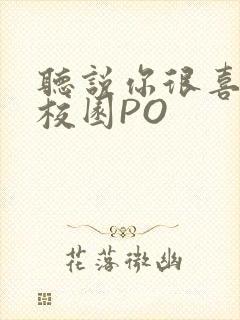 听说你很喜欢我校园PO封面