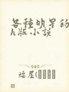各种明星的综艺h版小说