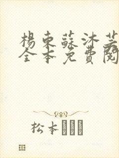杨东苏沐芸小说全本免费阅读下载