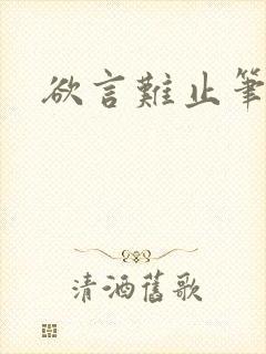 欲言难止笔趣阁封面