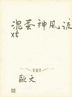 混蛋神风流史txt