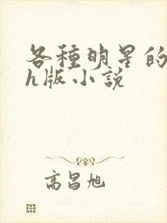 各种明星的综艺h版小说