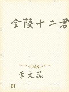 金陵十二君封面