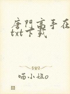 唐门高手在异世txt下载