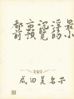 都市沉浮最快超前预览的小说3030