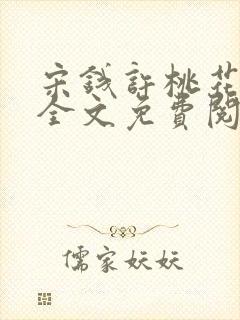 宋钱许桃花小说全文免费阅读封面