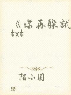《你再躲试试》txt