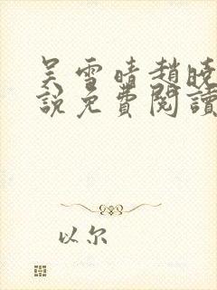 吴雪晴赵晓东小说免费阅读