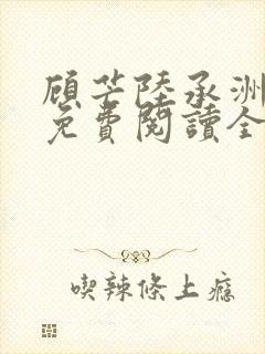 顾芒陆承洲小说免费阅读全文免费阅读下载