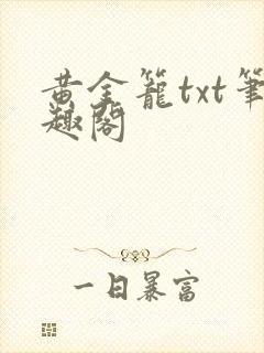 黄金笼txt笔趣阁