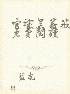 官途吴蔷薇全文免费阅读
