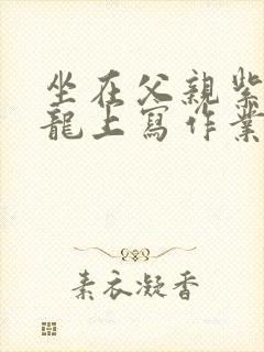 坐在父亲紫色大龙上写作业