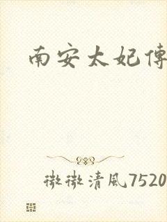 南安太妃传封面