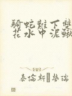 骑蛇难下双金银花水中泥鳅
