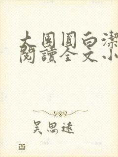 大团圆白洁免费阅读全文小说