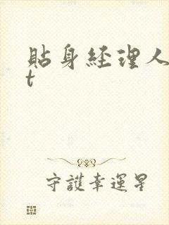 贴身经理人txt