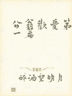 公翁欢爱第三十一篇