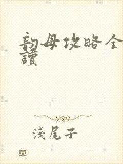 韵母攻略全文阅读封面