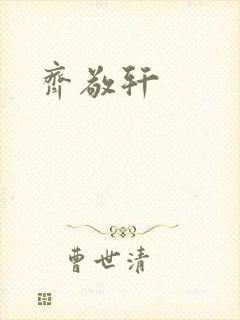齐敬轩封面