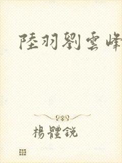 陆羽刘云峰封面