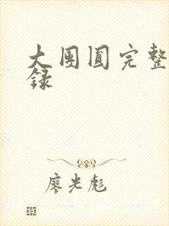 大团圆完整版目录封面