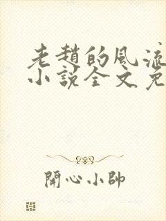 老赵的风流人生小说全文免费阅读