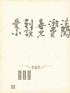 爱到春潮滚滚来小说免费阅读