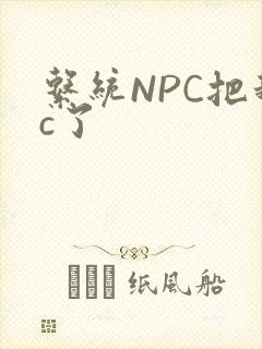 系统NPC把我c了封面