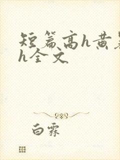 短篇高h黄暴辣h全文封面