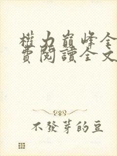 权力巅峰全本免费阅读全文