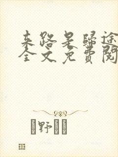 来路是归途小说全文免费阅读