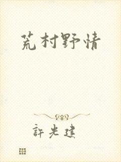 荒村野情封面