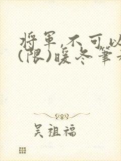 将军,不可以!(限)暖冬笔趣阁免费阅读
