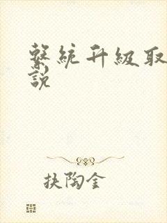 系统升级取液小说封面