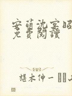 安萌沈宴昭小说免费阅读