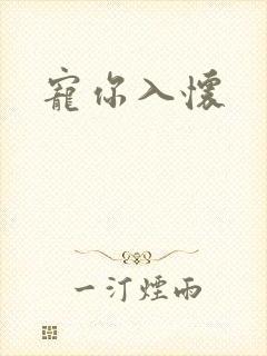 宠你入怀封面