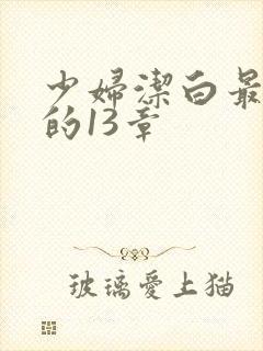 少妇洁白最刺激的13章