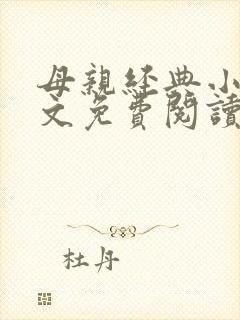 母亲经典小说全文免费阅读