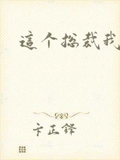 这个总裁我要了
