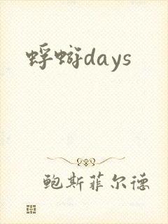 蜉蝣days封面