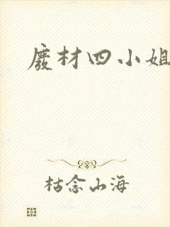 废材四小姐封面