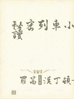 秘密列车小说阅读