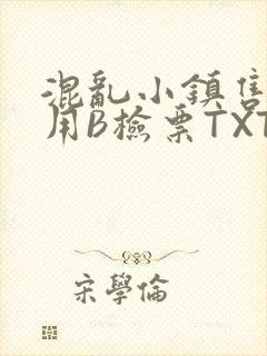 混乱小镇售票员用B检票TXT封面