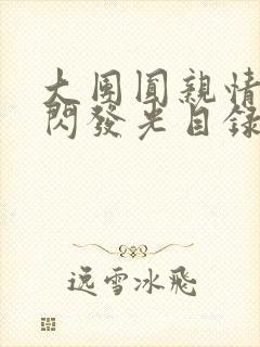 大团圆亲情会闪闪发光目录