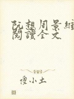 阮想周景维免费阅读全文
