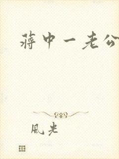 蒋中一老公封面
