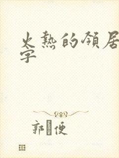 火热的领居中文字