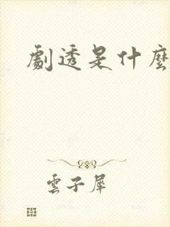 剧透是什么意思