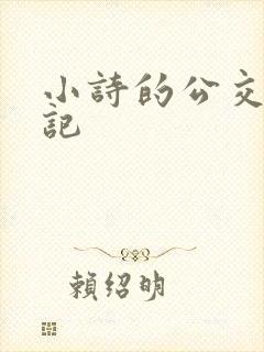 小诗的公交车日记